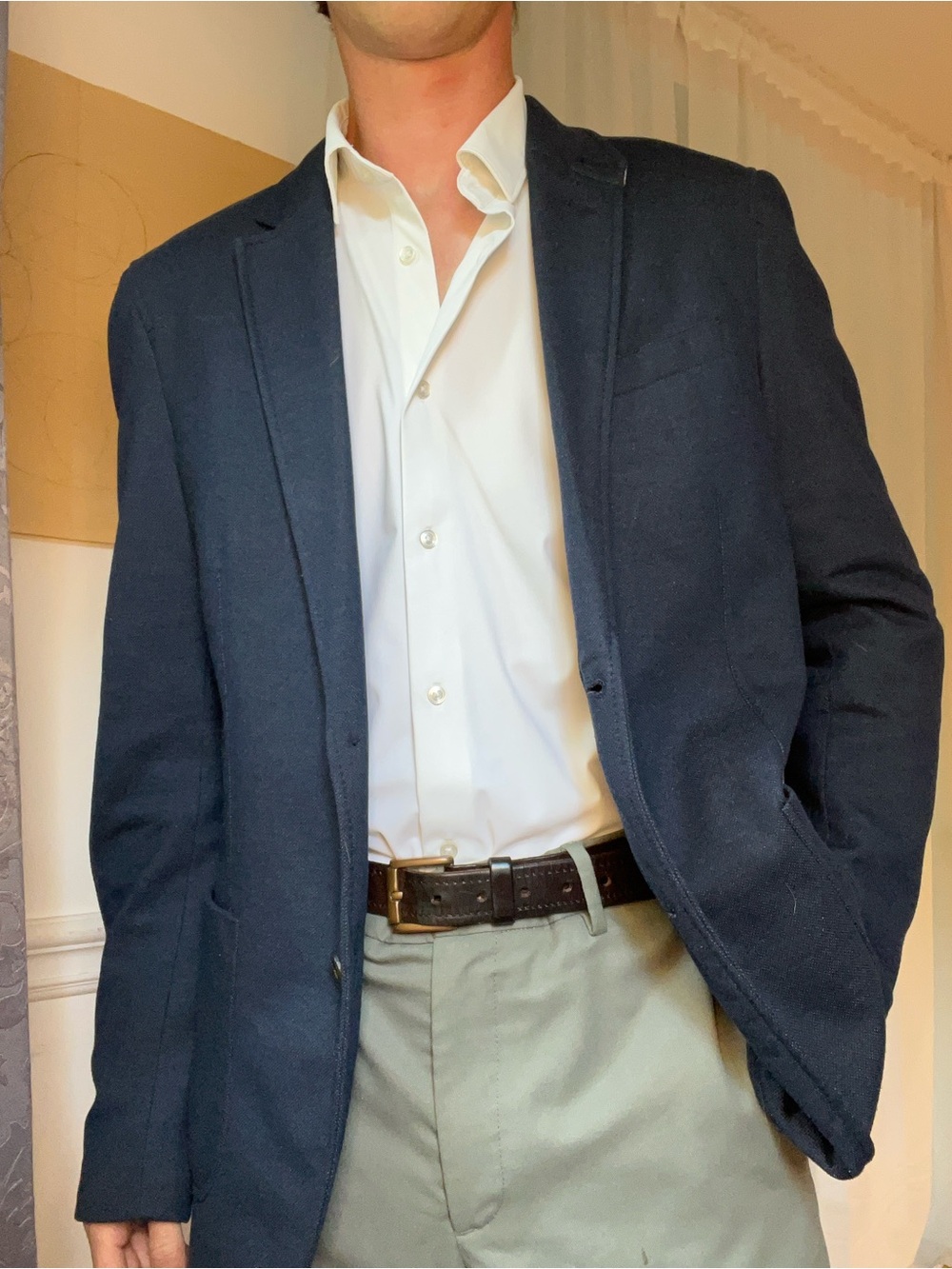 Zara Navy Sport Coat Blazer